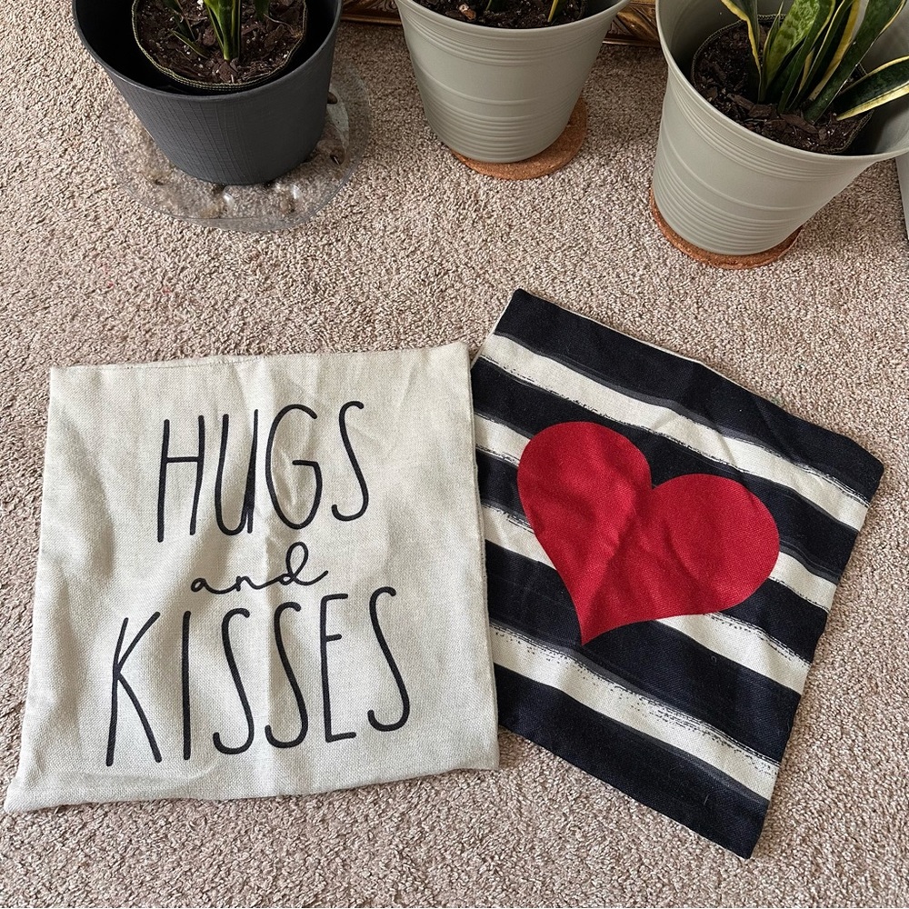 Valentine’s Black and White Pillow Case Bundle 18x18